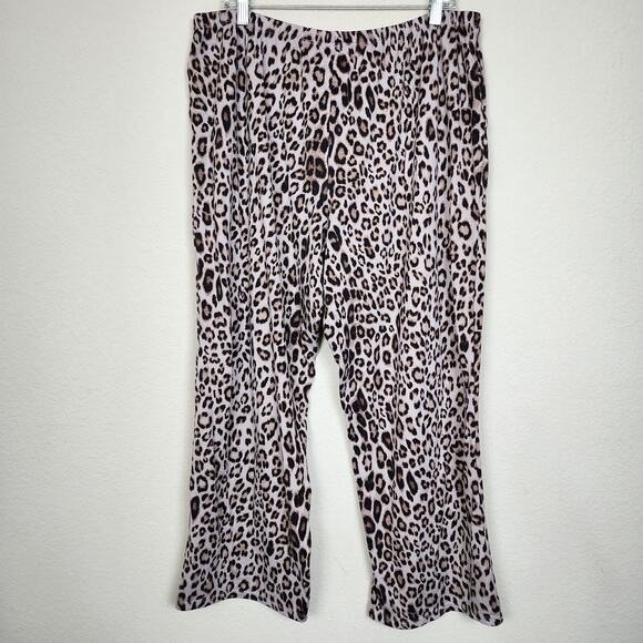 Leopard Cheetah Print Pajama Pants - Picture 2 of 4